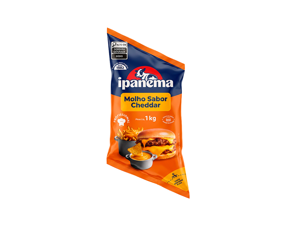 MOLHO SABOR QUEIJO CHEDDAR IPANEMA 1 KG (CX 6 BIS)